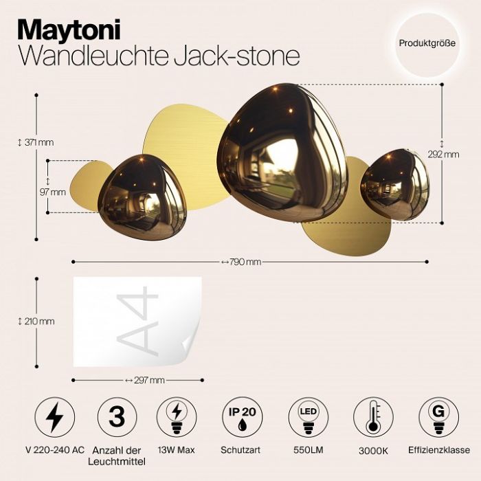 Бра Maytoni Jack-stone MOD314WL-L13G3K