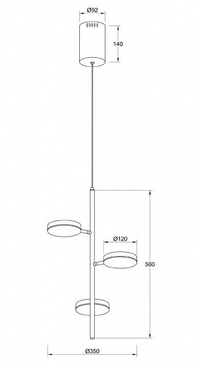 Подвесной светильник Maytoni Fad MOD070PL-L18WK