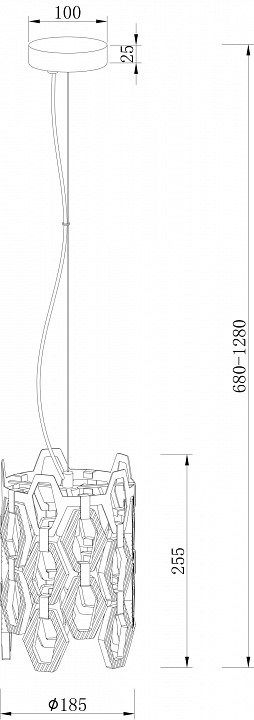 Подвесной светильник Maytoni Tissage MOD490PL-01G