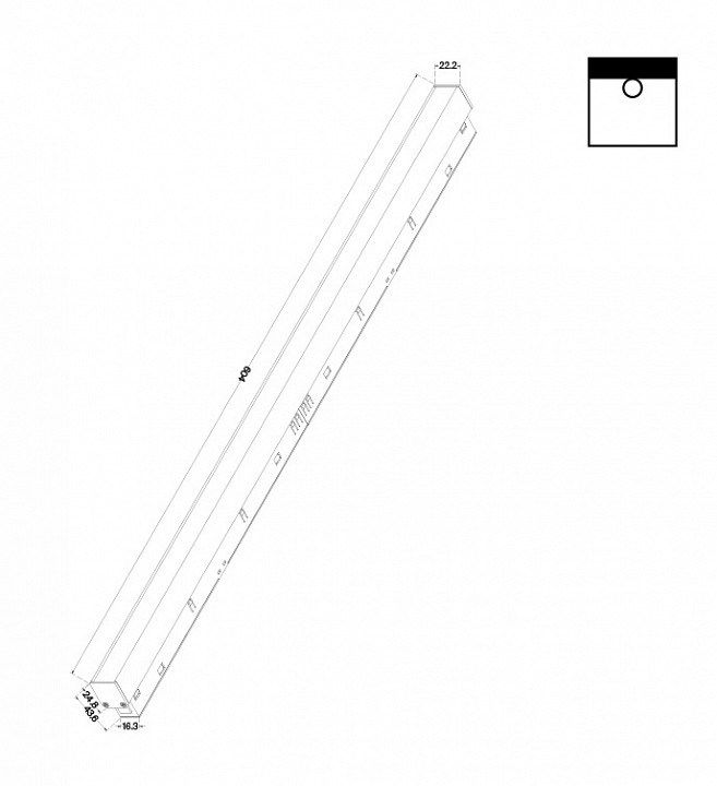 Встраиваемый светильник Maytoni Basis TR030-2-24W3K-B