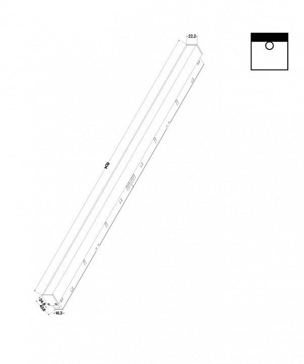 Встраиваемый светильник Maytoni Basis TR030-2-24W4K-B