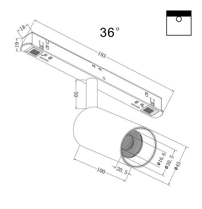 Светильник на штанге Maytoni Focus LED TR032-2-5W3K-M-B