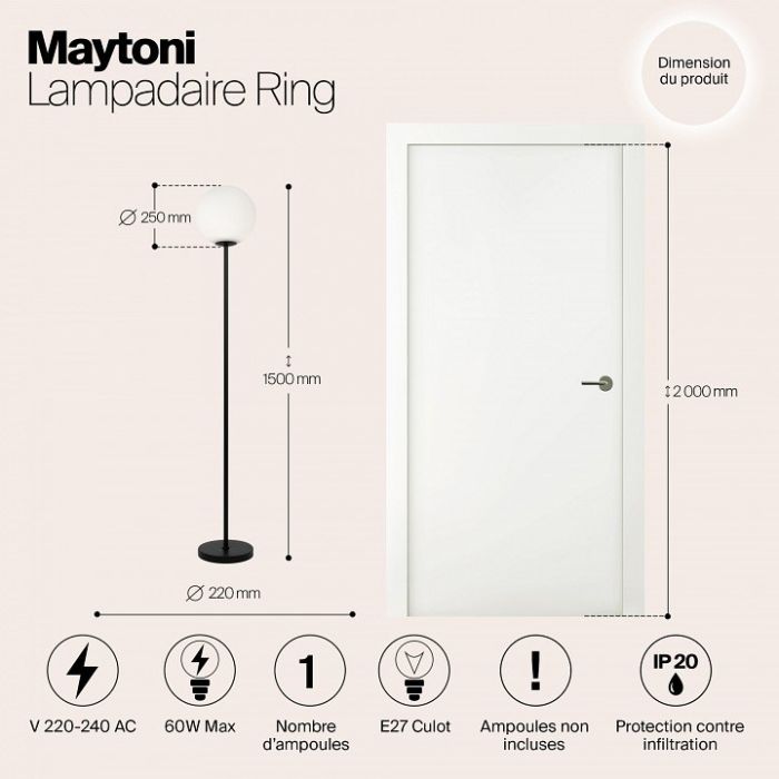 Торшер Maytoni Ring MOD013FL-01B