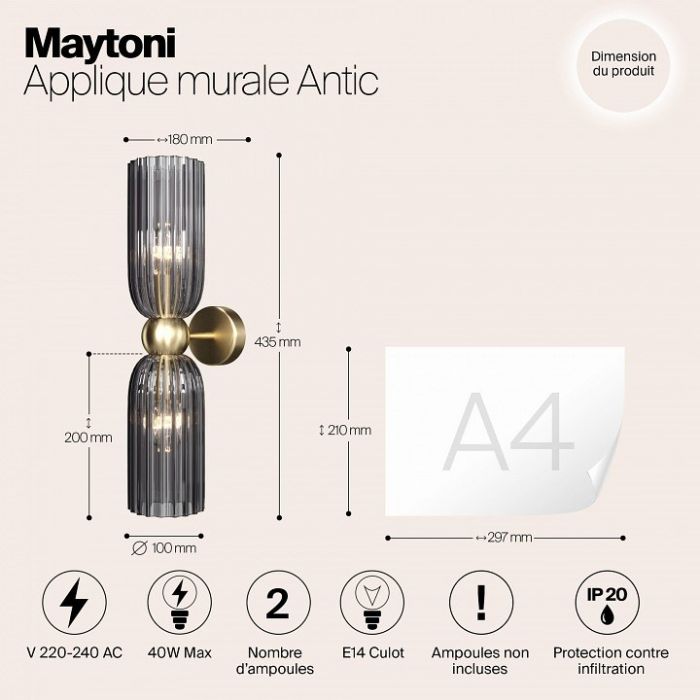 Бра Maytoni Modern 2 MOD302WL-02GR