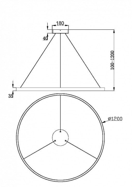 Подвесной светильник Maytoni Rim MOD058PL-L65W3K