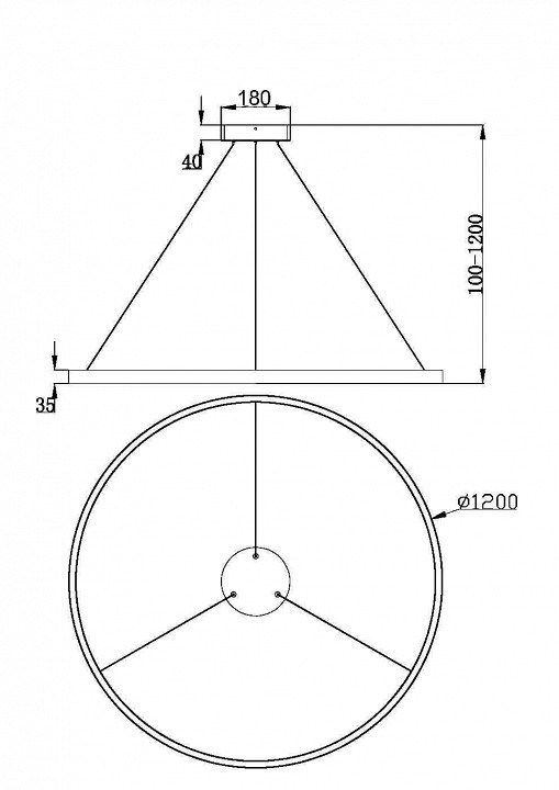 Подвесной светильник Maytoni Rim MOD058PL-L65BS3K