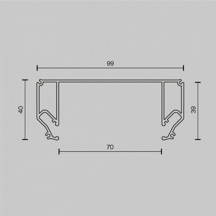 Профиль встраиваемый Maytoni ALM012EC ALM-9940-SC-B-2M