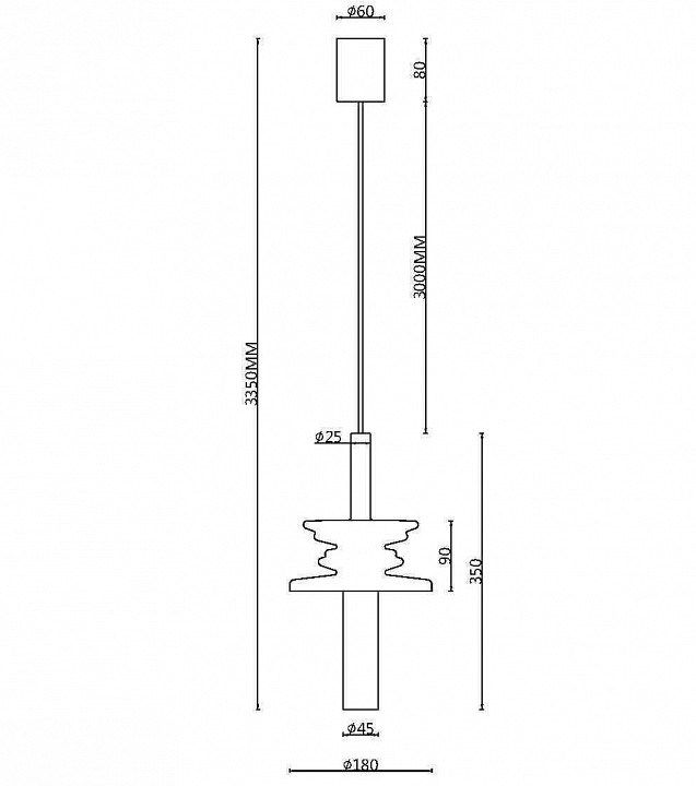 Подвесной светильник Maytoni Sound Wave MOD255PL-01B4