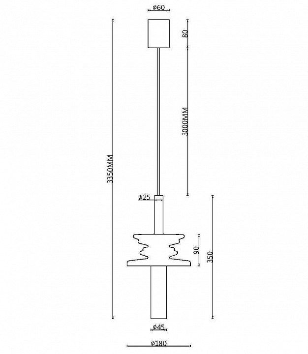 Подвесной светильник Maytoni Sound Wave MOD255PL-01B3