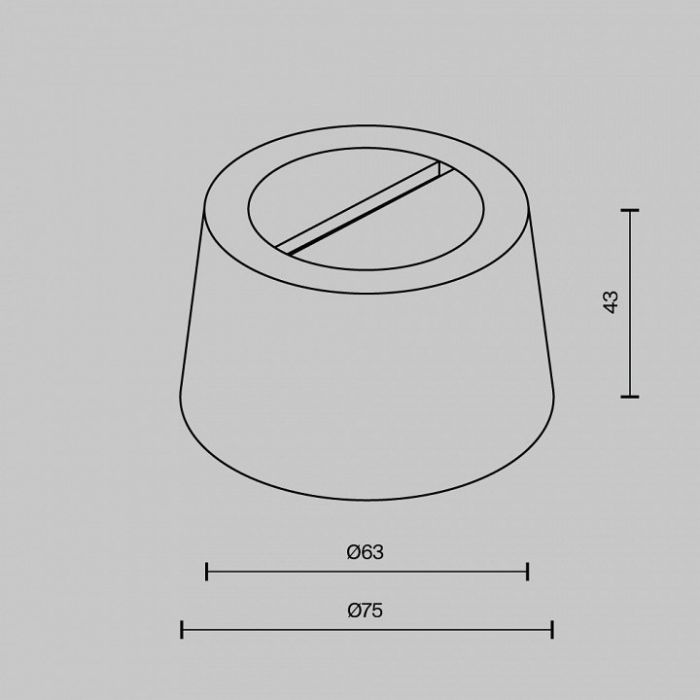 Основание для трека-ремня Maytoni Accessories for system Parity TRA130RSC-1B