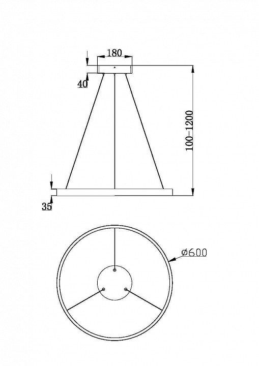 Подвесной светильник Maytoni Rim MOD058PL-L32BK