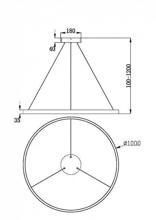 Подвесной светильник Maytoni Rim MOD058PL-L54BSK