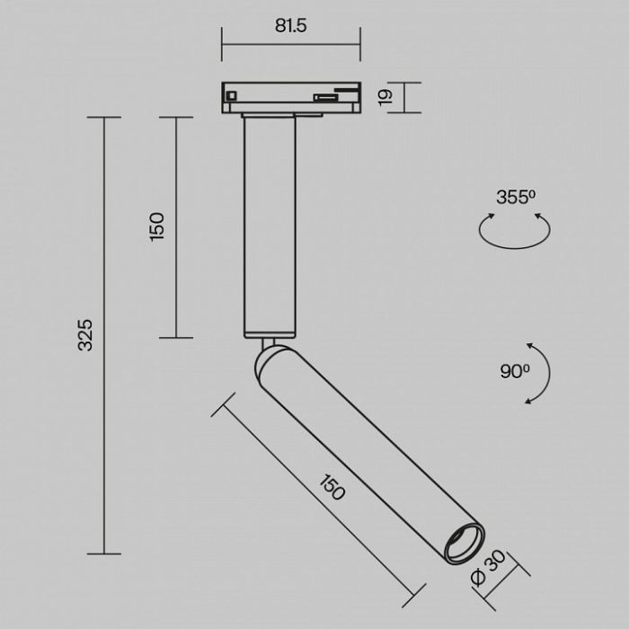 Светильник на штанге Maytoni Focus T TR142-1-6W3K-B