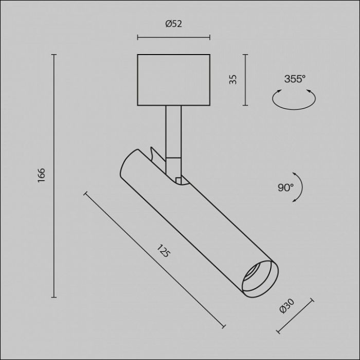 Светильник на штанге Maytoni Focus T C141CL-L125-6W3K-B