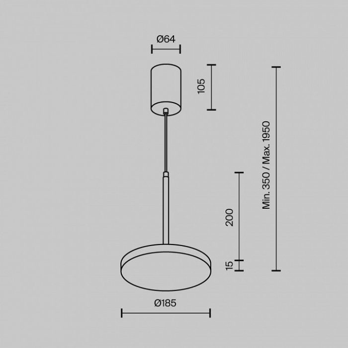 Подвесной светильник Maytoni Plato P076PL-L12W3K-B