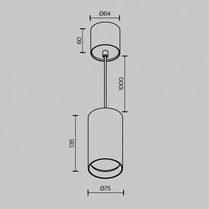 Подвесной светильник Maytoni Vol P100PL-20W3K-B