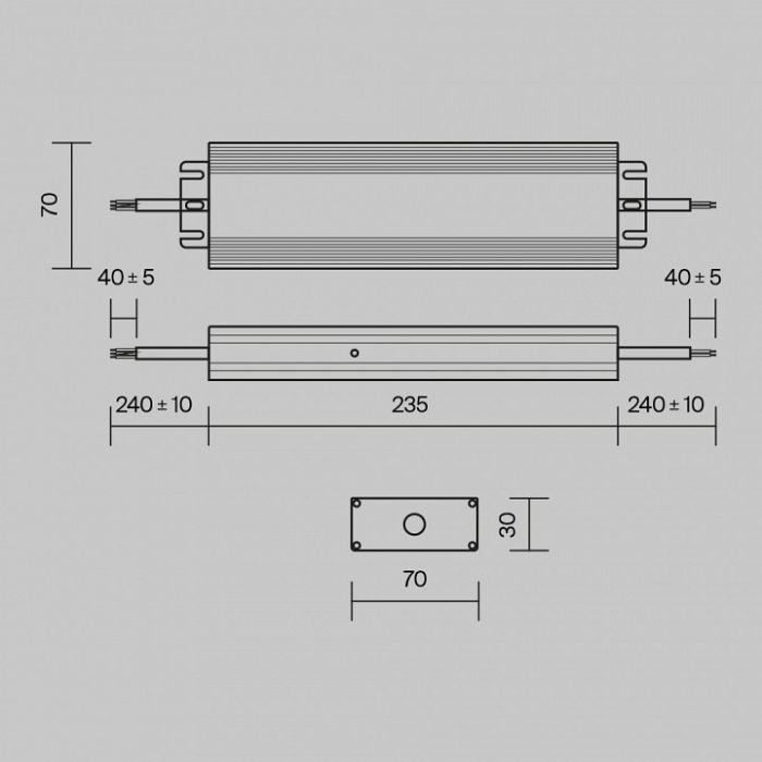 Блок питания с проводом Maytoni Power Supply Magnetic PSL008-150W-48V-IP67