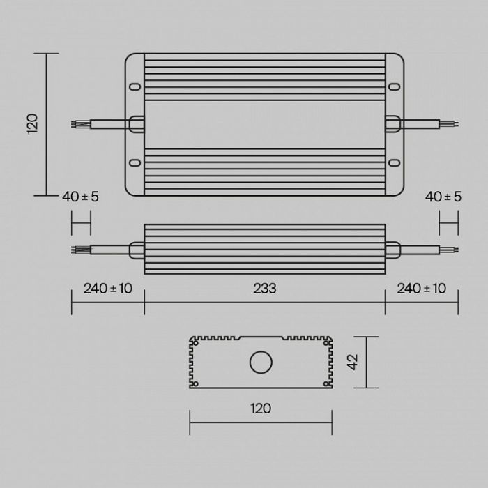 Блок питания с проводом Maytoni Power Supply Magnetic PSL008-400W-48V-IP67