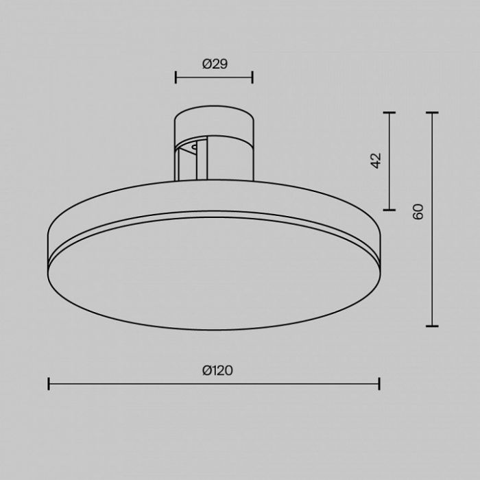 Накладной светильник Maytoni Plato TR152-1-7W3K-B