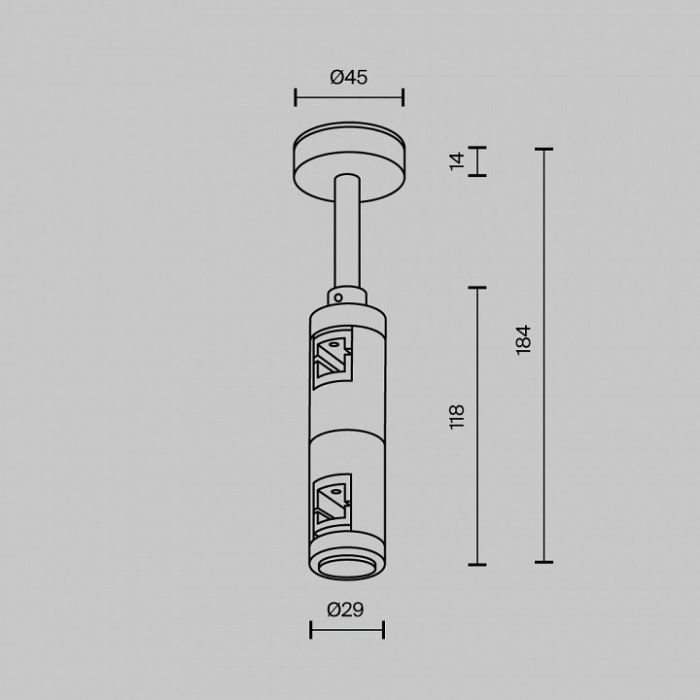 Основание на штанге Maytoni Accessories for tracks Flarity TRA156C-D1-B