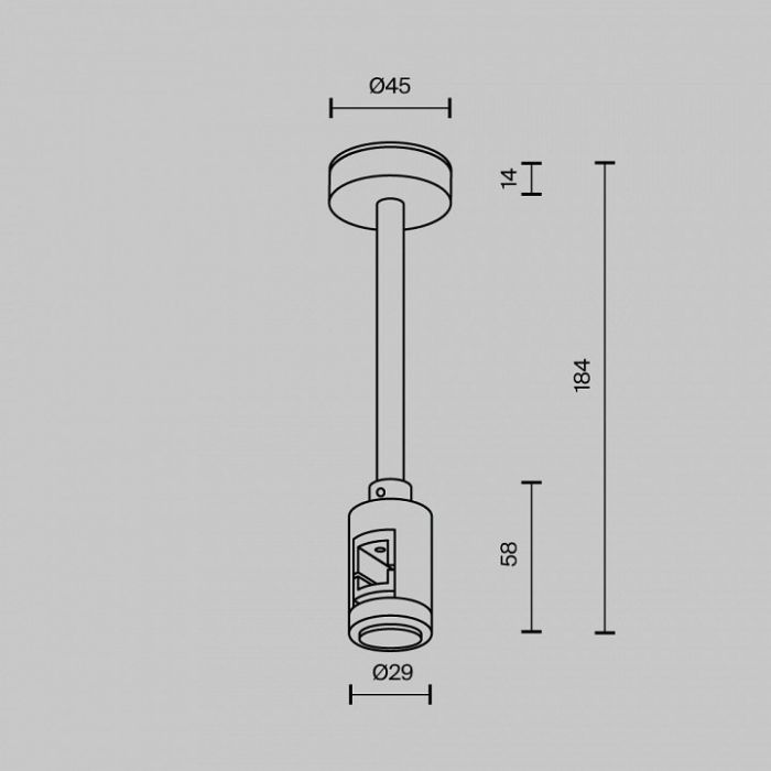 Основание на штанге Maytoni Accessories for tracks Flarity TRA156C-SL1-BS