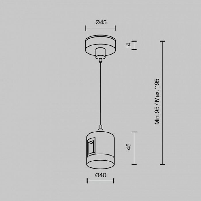 Подвес для трека Maytoni Accessories for tracks Flarity TRA157SW-IPC1-B