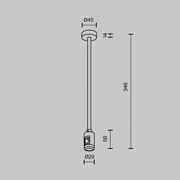 Основание на штанге Maytoni Accessories for tracks Flarity TRA158C-B1-B