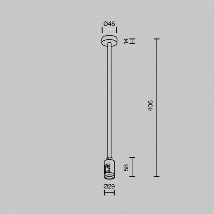 Основание на штанге Maytoni Accessories for tracks Flarity TRA158C-BL1-B