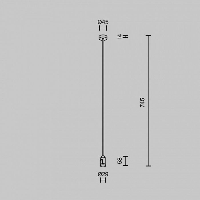 Основание на штанге Maytoni Accessories for tracks Flarity TRA159C-B1-B