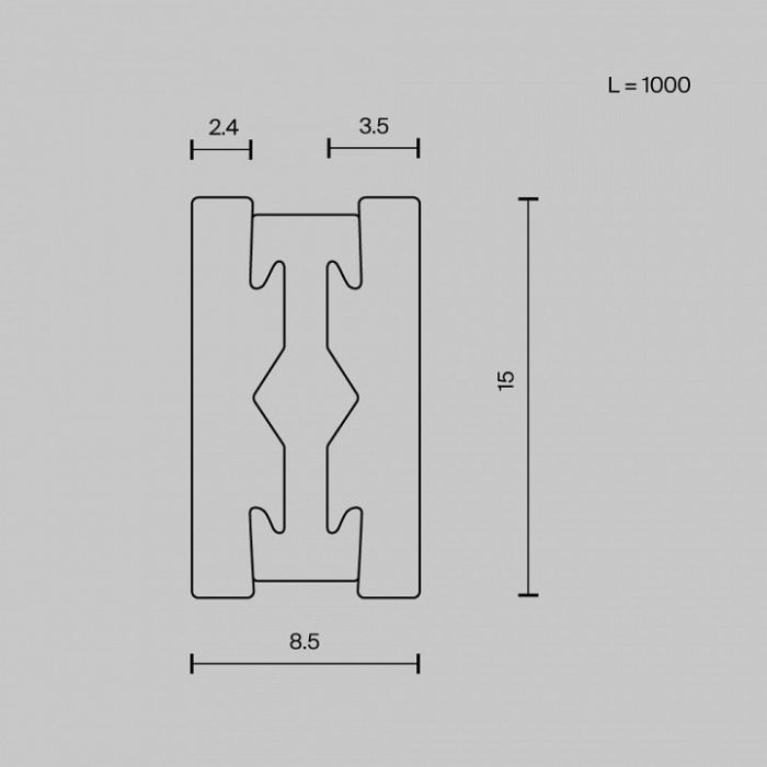 Трек накладной Maytoni Busbar trunkings Flarity TRX154-111B