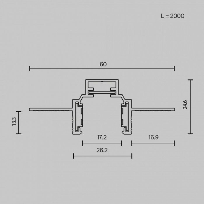 Трек встраиваемый Maytoni Busbar trunkings Exility TRXM034-422B