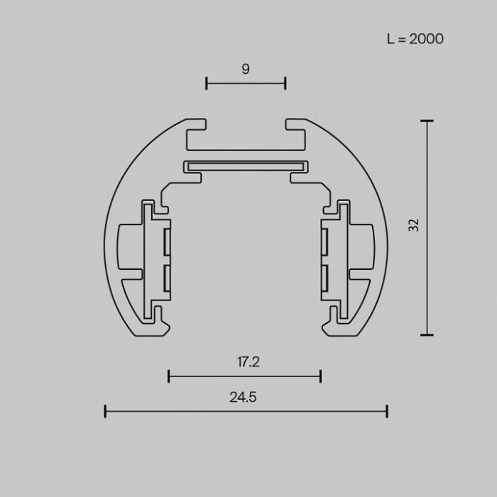 Трек подвесной Maytoni Busbar trunkings Exility TRXM034-R-412B