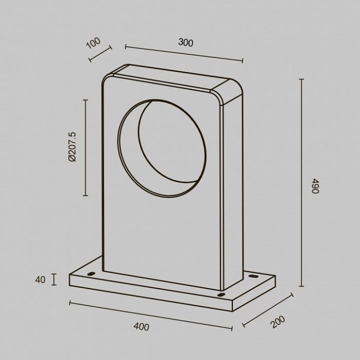 Наземный низкий светильник Maytoni Betone O469FL-L7CM3K