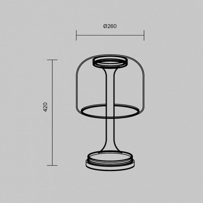 Настольная лампа декоративная Maytoni Spirito MOD286TL-L18B3K