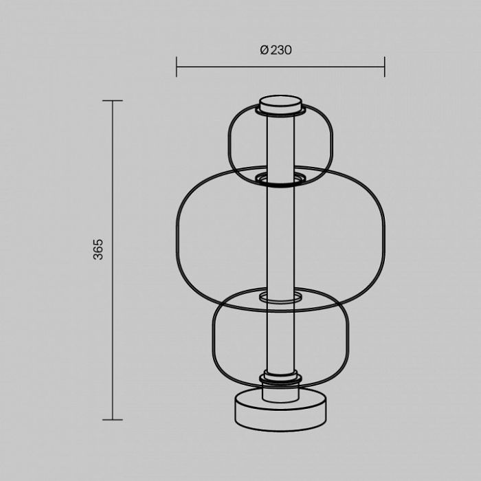 Настольная лампа декоративная Maytoni Atmos MOD364TL-L15B3K