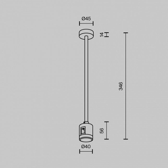 Основание на штанге Maytoni Accessories for tracks Flarity TRA158C-IPC1-B