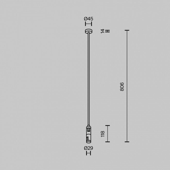 Основание на штанге Maytoni Accessories for tracks Flarity TRA159C-D1-B