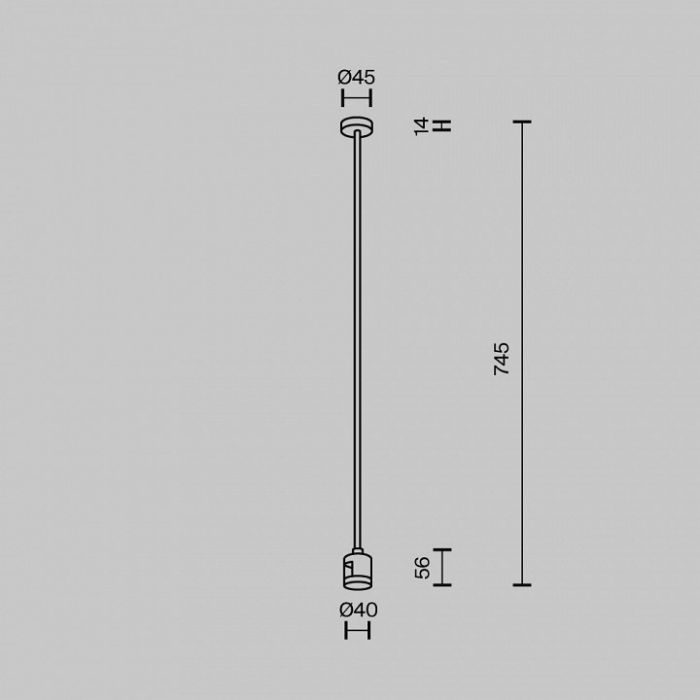 Основание на штанге Maytoni Accessories for tracks Flarity TRA159C-IPC1-B