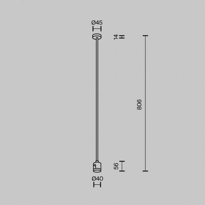 Основание на штанге Maytoni Accessories for tracks Flarity TRA159C-IPCL1-B