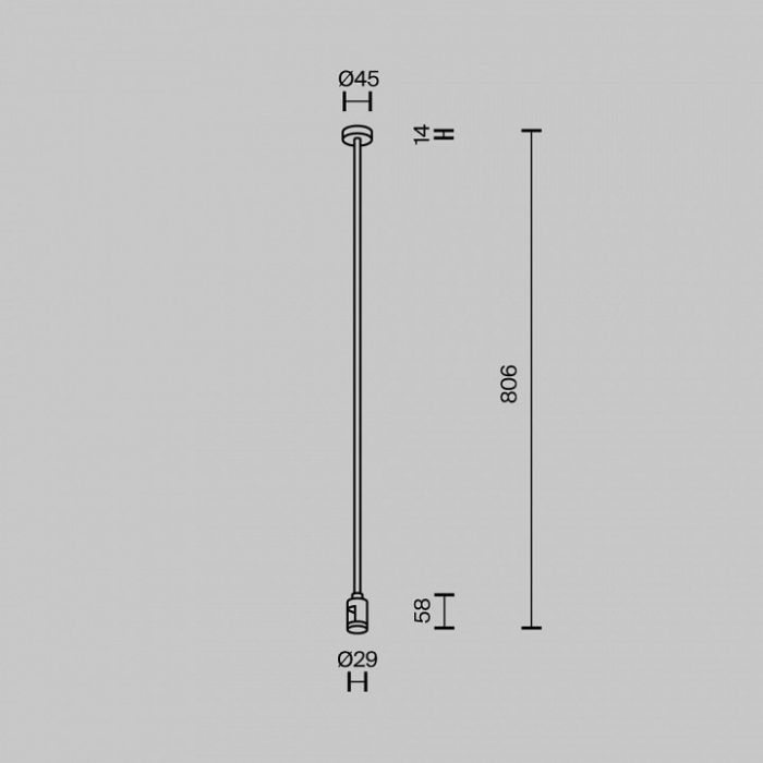 Основание на штанге Maytoni Accessories for tracks Flarity TRA159C-SL1-B