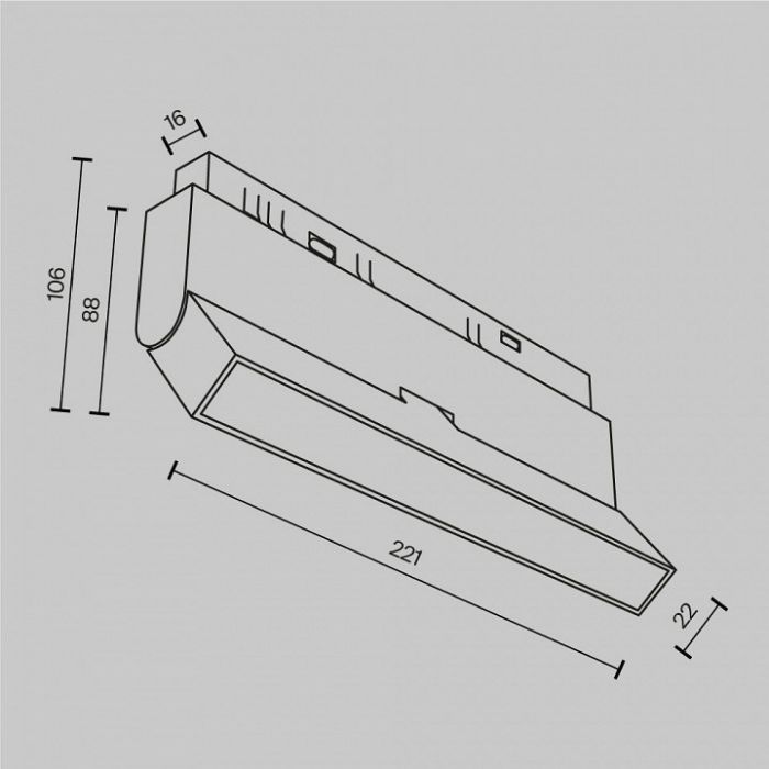 Накладной светильник Maytoni Basis Rot TR036-2-12W2.7K-B