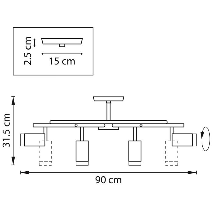 Люстра на штанге Lightstar Rullo LR7183680