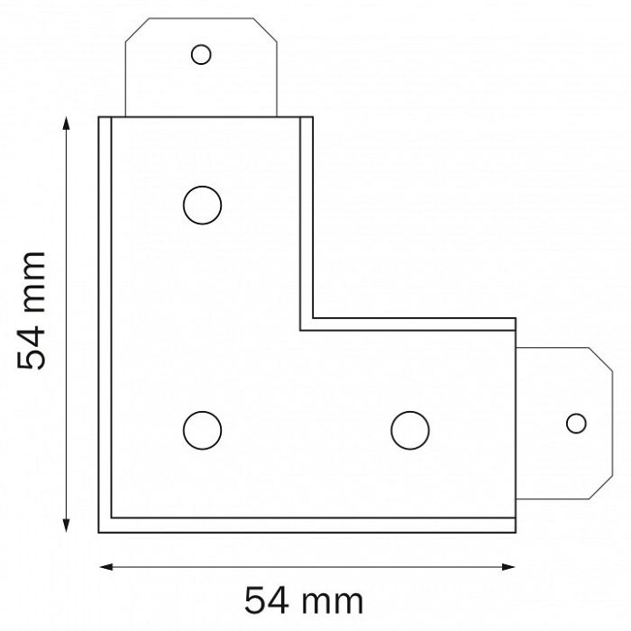 Соединитель угловой L-образный для треков Lightstar Teta 505126