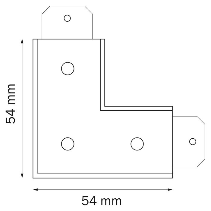 Соединитель угловой L-образный для треков Lightstar Teta 505126