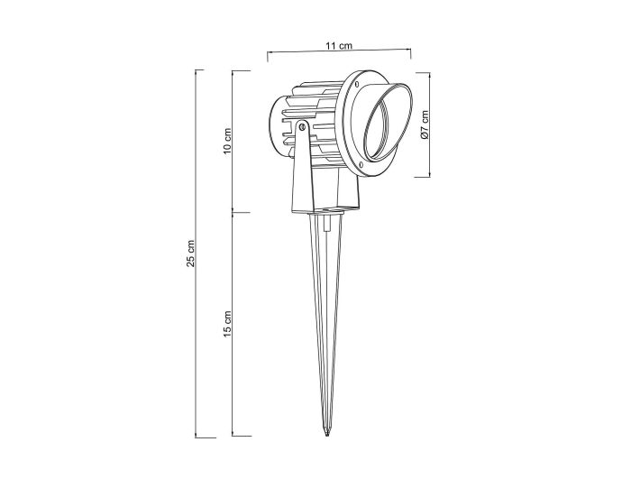 Наземный низкий светильник Arte Lamp Elsie A1309IN-1BK