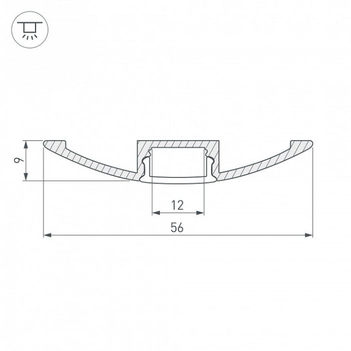 Профиль для ступеней Arlight ARH-FLAT-2000 ANOD 016149