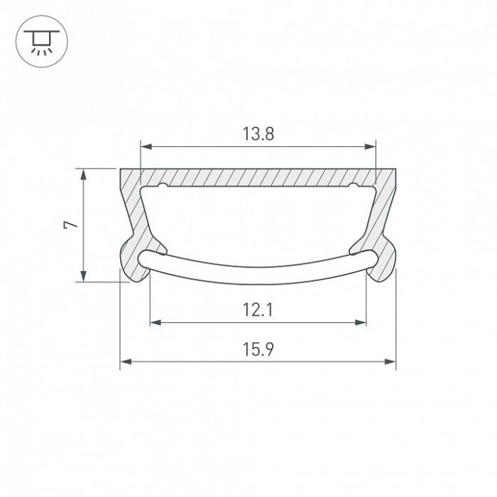 Профиль накладной Arlight TM-2000 (CT) 016939