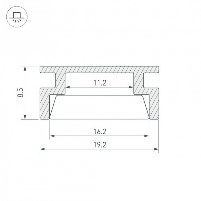 Профиль для плинтусов Arlight HR-2000 ANOD 019190