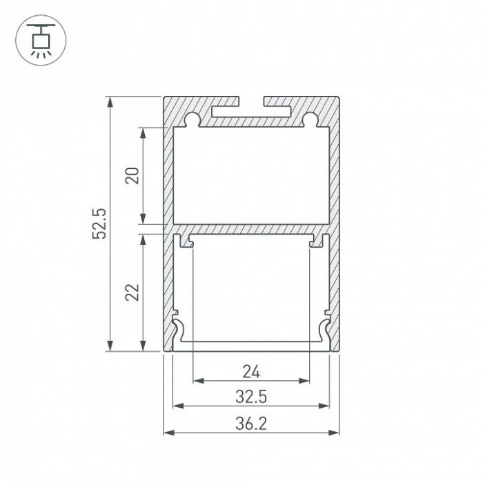 Профиль Arlight ARH-LINE-3750A-2000 ANOD 019615