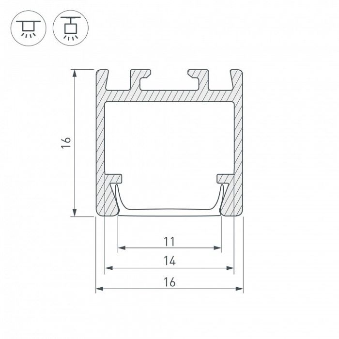 Профиль Arlight PDS-ZM-2000 ANOD 021648